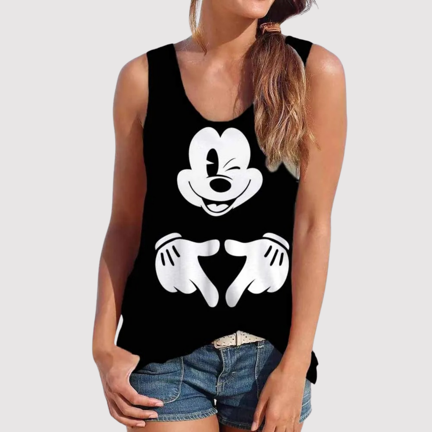 Topp med Disney Mickey Mouse-print