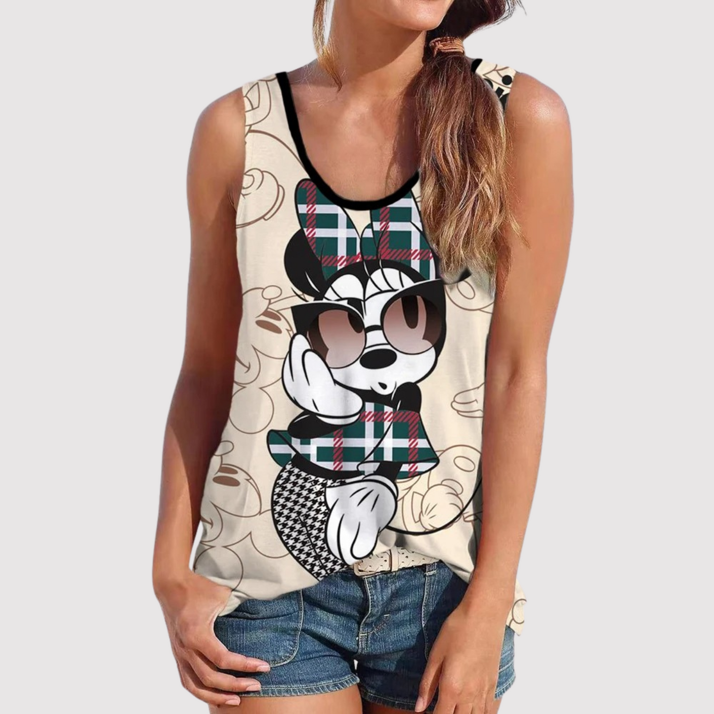 Topp med Disney Mickey Mouse-print