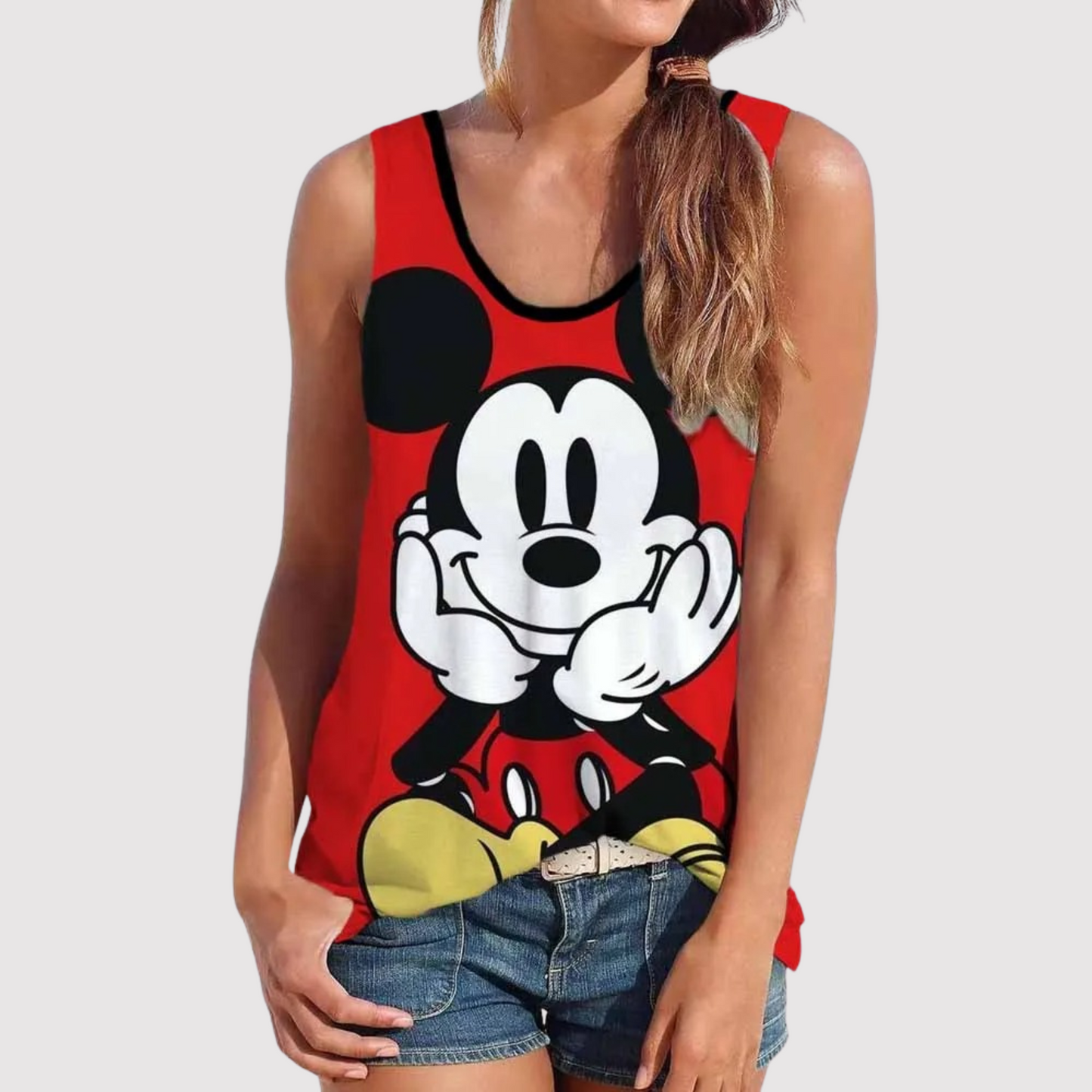 Topp med Disney Mickey Mouse-print