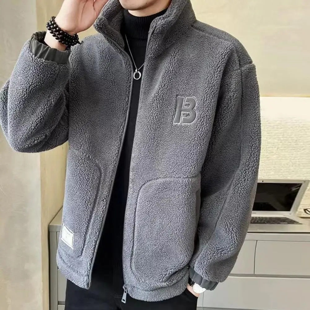 CALEBI | Koselig teddy fleece jacket for men