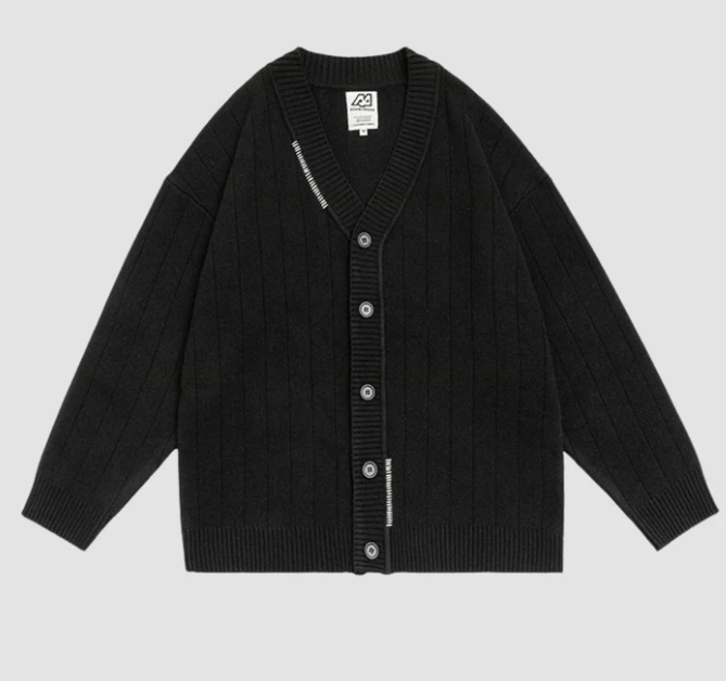 Stripete retrostrikket cardigan