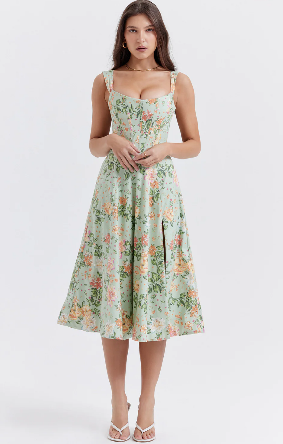 Bella Floral Midi Dress