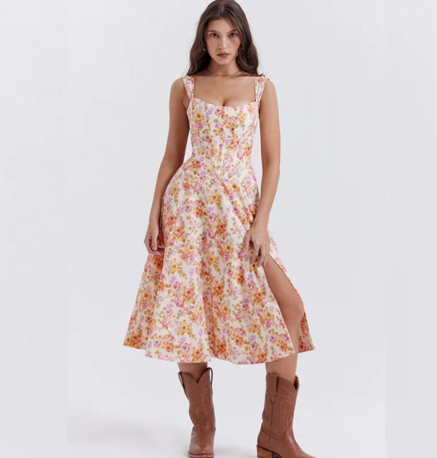 Bella Floral Midi Dress