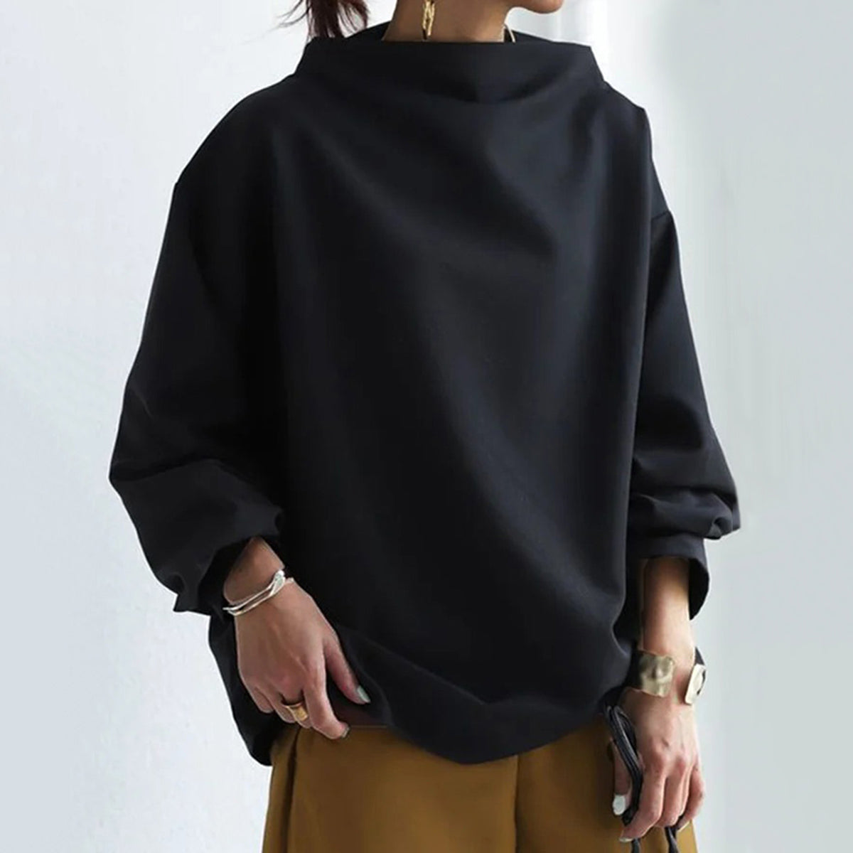 Chic oversize høy hals genser