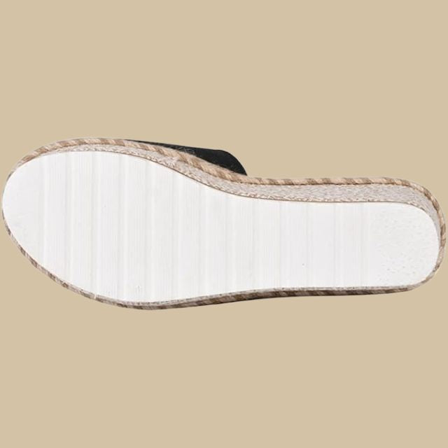 Uformelle sandaler med kilehæl og espadrillesåle