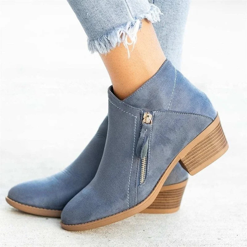 Chelsea Boots i semsket skinn