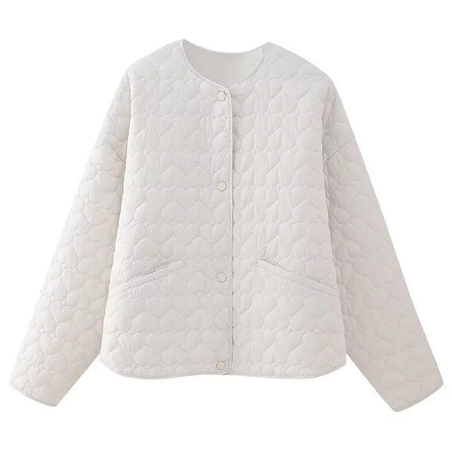 – Quilted jacket with heart motif