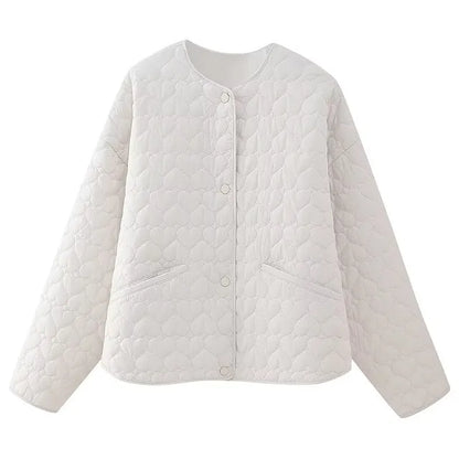 – Quilted jacket with heart motif