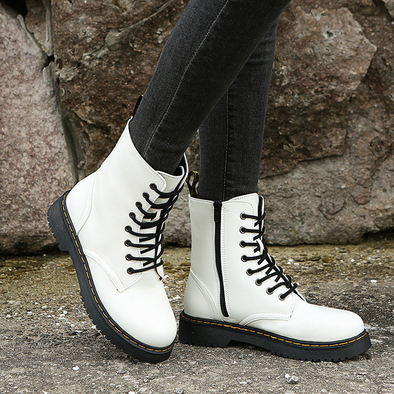 Empress™ | Comfortable boots with lacing and zipper