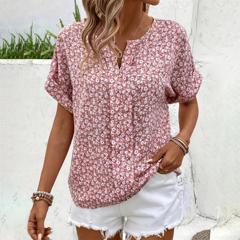 Vintage blomstret bluse