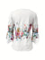 bluse med hakk i blomsterprint