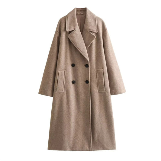 Ravikna | ullig varm trenchcoat for kvinner