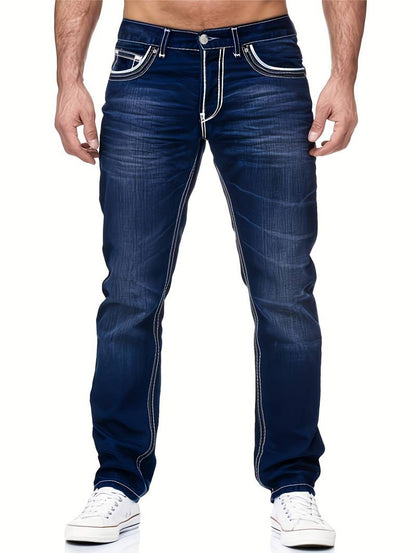 distressed denim jeans for menn