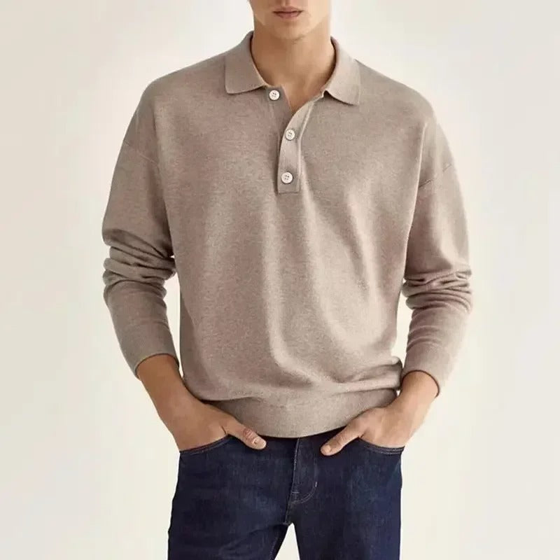 Spring Polo Pullover for menn