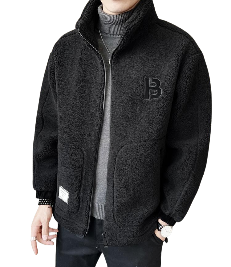 CALEBI | Koselig teddy fleece jacket for men