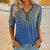 Vintage Bluse Med Etnisk Gradient