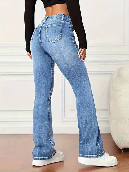 Ravikna | utstrakte jeans med vintage-look og stretch