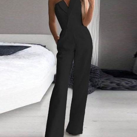 Ravikna Rød ermeløs Jumpsuit