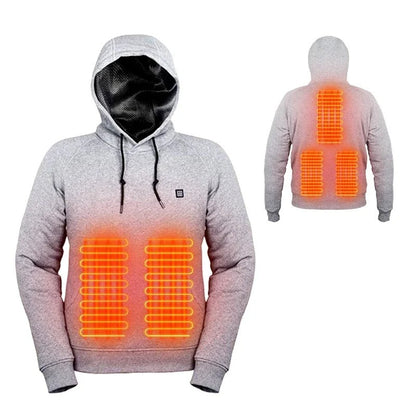 Ravikna Hoodies, USB elektrisk oppvarming lett hette-sweatshirts jakke