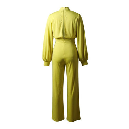 Ravikna Ren Farge Halv Krage Jumpsuits