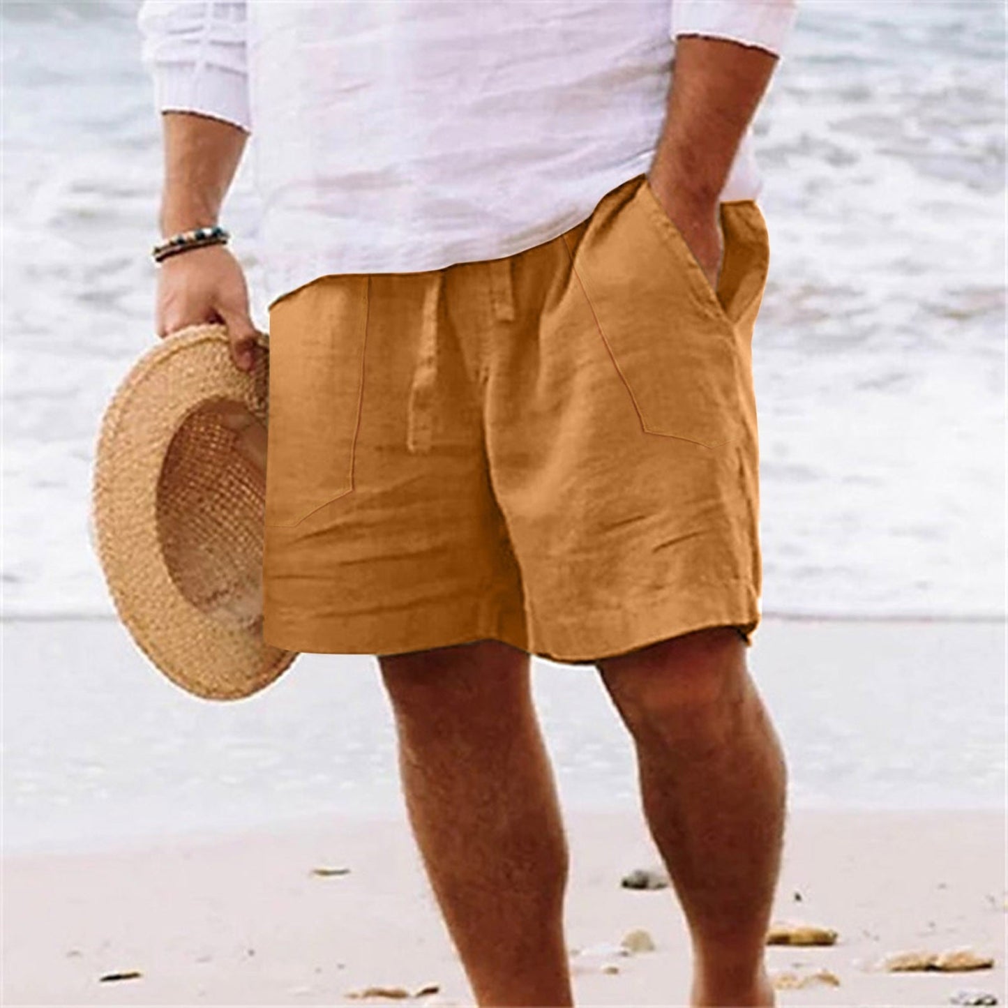 Bobby Linen Short for Menn